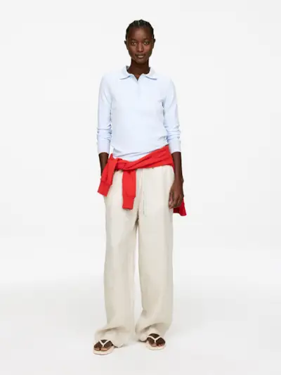 Linen Drawstring Trousers – Beige – Women – Arket Gb