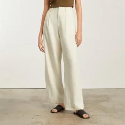 Everlane + The Linen Way-High Drape Pants