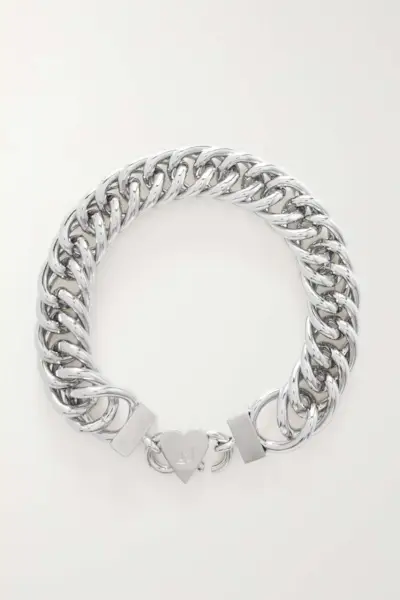 Paco Rabanne + Heart Silver-Tone Choker