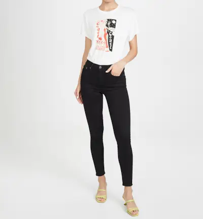 Agolde + Sophie Mid-Rise Ankle Jeans