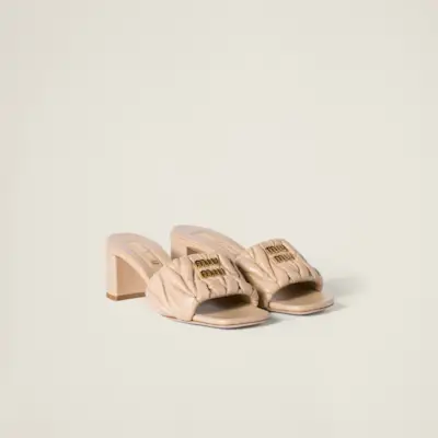 Matelassé Nappa Leather Slides