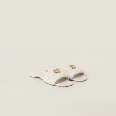 Matelassé Nappa Leather Slides