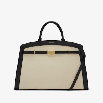 The Hudson | Salt & Pepper Canvas Black Smooth | Demellier