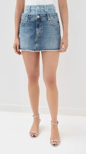 Simkhai Salix Double Waist Mini Skirt