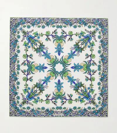 Givenchy + Floral-Print Silk-Twill Scarf