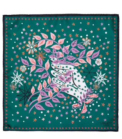 Liberty London + Ianthe Valentine 45 x 45cm Silk Twill Scarf