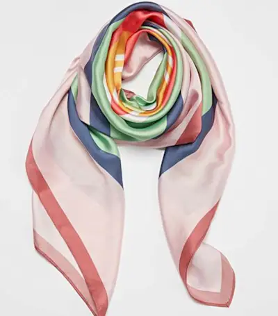 Oliver Bonas + Borders Pink Lightweight Hair Scarf