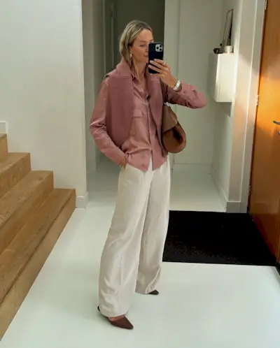 An image of a minimalist spring outfit.