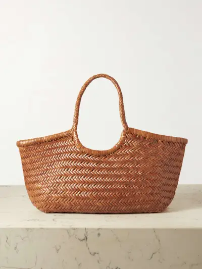 Nantucket Large Woven Leather Tote