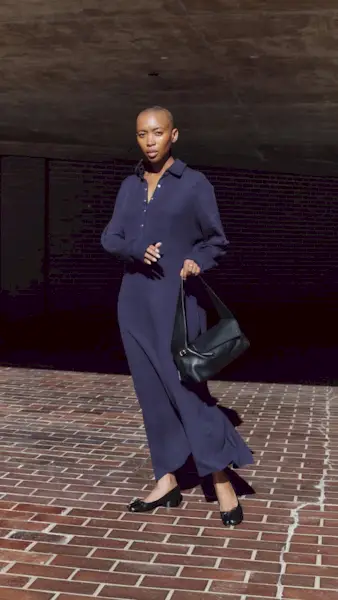 An image of a minimalist spring outfit.