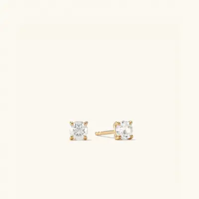 18k Gold Vermeil / White Topaz
