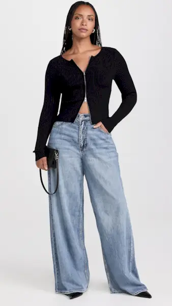Rag & Bone Featherweight Sofie High Rise Wide Jeans