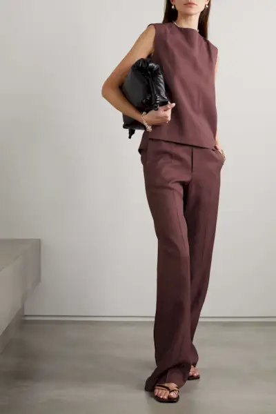 Loulou Studio + Aiwa Twill Wide-Leg Pants