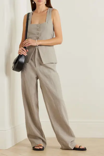 Faithfull the Brand + + Net Sustain Isotta Linen Straight-Leg Pants