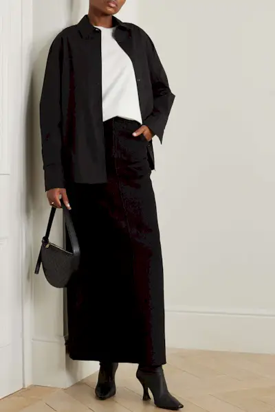 The Frankie Shop + Malvo Wool-Blend Maxi Skirt