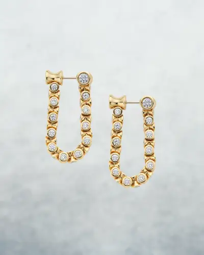 Ourglass Earrings - 18k Yellow Gold