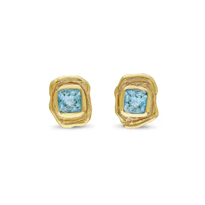 The Aqua Stud Earrings