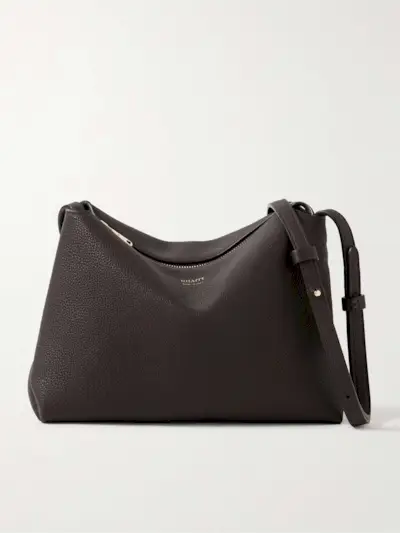 Lina Medium Textured-Leather Shoulder Bag