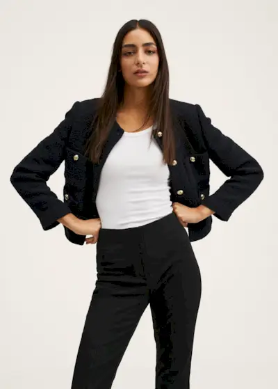 Mango + Pocket Tweed Jacket