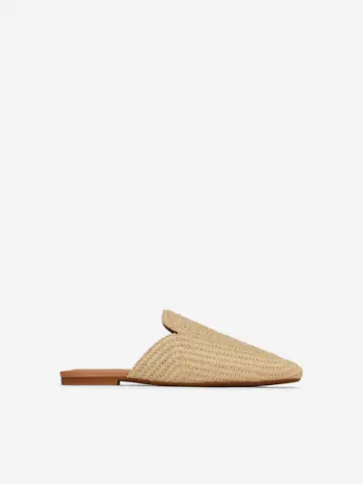 Flat Straw Mules – Light Beige – Women – Arket Gb