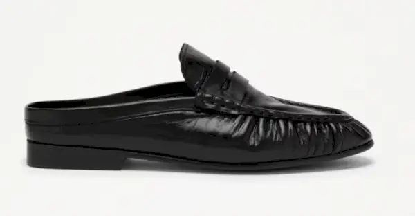 Brushed Leather Mules