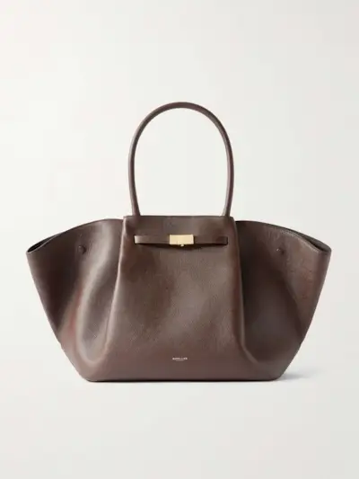 The New York Small Textured-Leather Tote