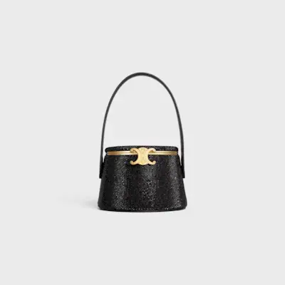 Celine Nina Minaudiere in Suede Calfskin With Strass