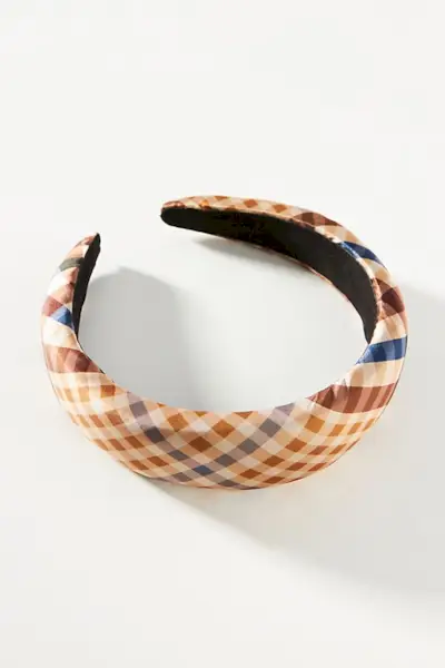 Anthropologie + Plaid Puff Headband