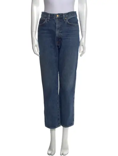 Agolde + High-Rise Straight Leg Jeans