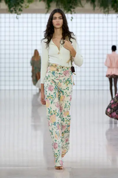 Floral prints on the runway