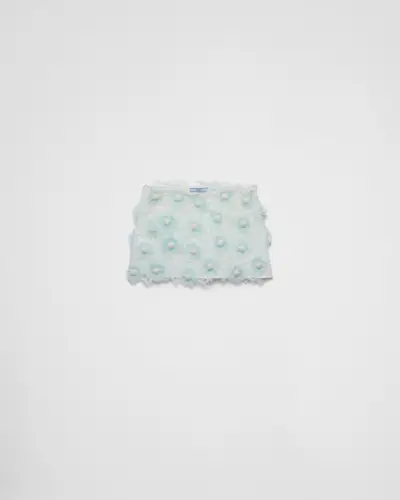 Floral Guipure Lace Miniskirt