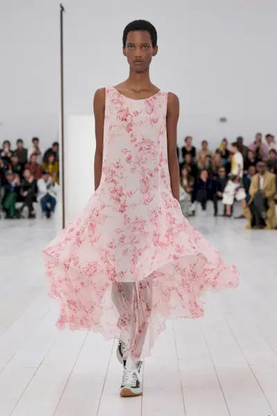 Floral prints on the runway