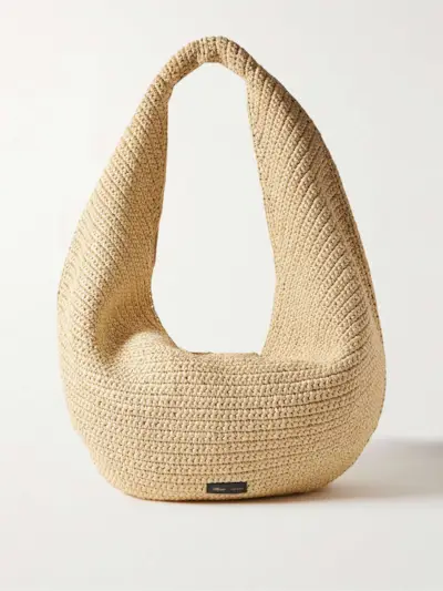 Olivia Large Raffia Shoulder Bag