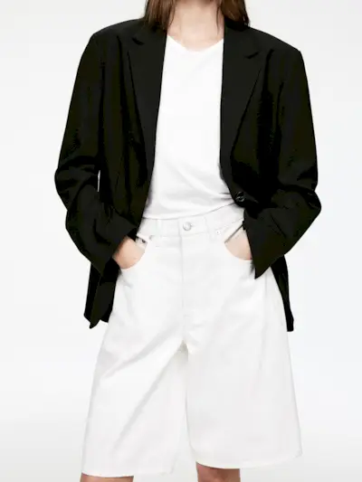 Long Denim Shorts – White – Women – Arket Gb