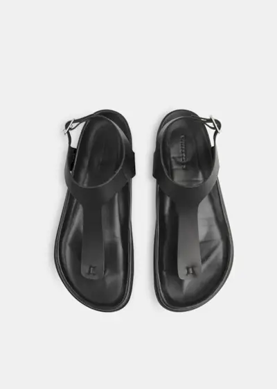 Black Simmi Toe Post Sandal