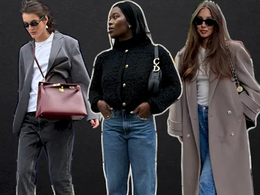 a collage of women showing what shoes to wear with bootcut jeans