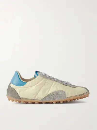Sprinter Leather and Brushed Suede-Trimmed Shell Sneakers