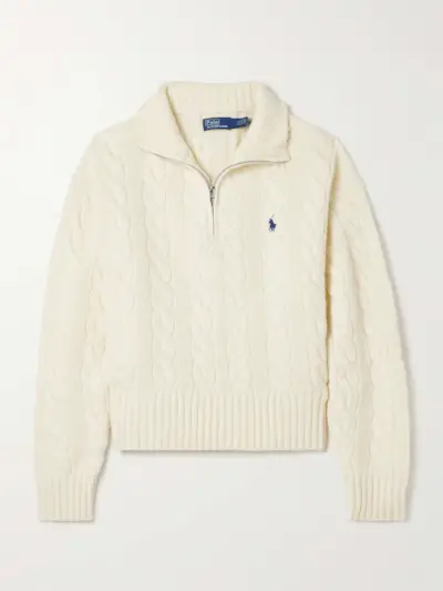 Cable-Knit Wool and Cashmere-Blend Sweater