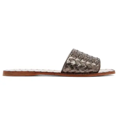 Bottega Venetta + Intrecciato Leather Slides