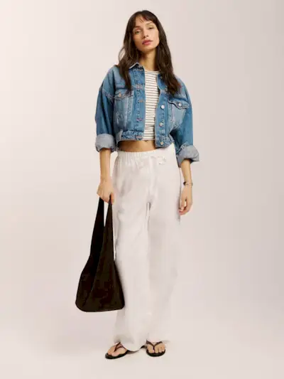 Petites Olina Linen Pant