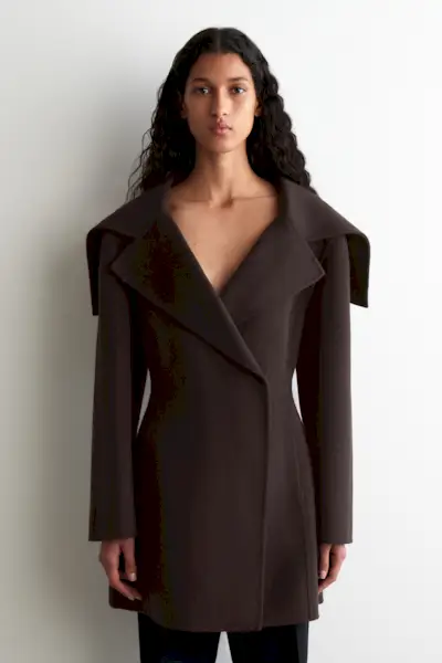 Sculpted Double-Faced Wool Coat
