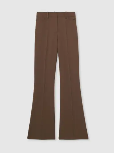 Flared Suit Trousers in Mink Neutral