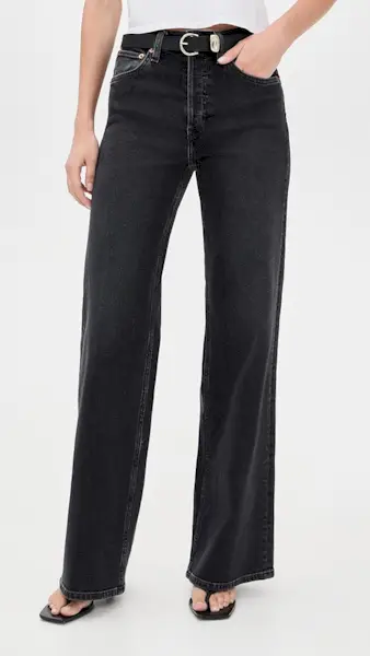 Re/done High Rise Wide Leg Jeans