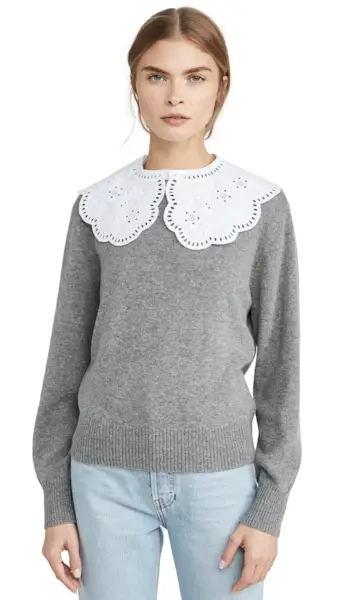 Sea + Zippy Lace Collar Sweater
