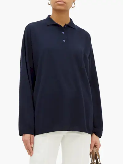 Loewe + Oversized Spread-Collar Wool Sweater