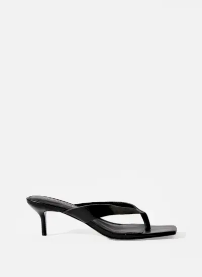 Betty Black Flip Flop Heels