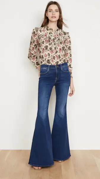 Frame + Le High Super Flare Jeans