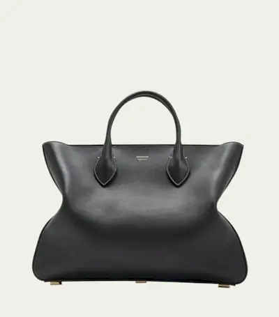 Ferragamo + Large Leather Tote Bag
