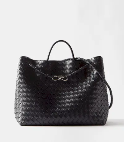 Bottega Veneta + Andiamo Large Intrecciato-Leather Tote Bag