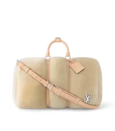 Louis Vuitton + Keepall Bandoulière 50 in Shearling